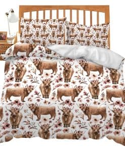 Juego de Funda de Edredón de Vaca Highland Juego de