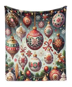 Lunarable Manta de Navidad, Armonía Tradicional de Hojas