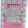 Juego de sábanas de algodón Hello Kitty de -Gris Cuadros