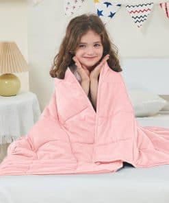 Manta ponderada Yescool (10 lbs, 41" x 60", Rosa Gris)