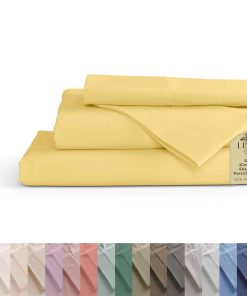 Juego de sábanas de algodón percal 100% Linen -Dorado