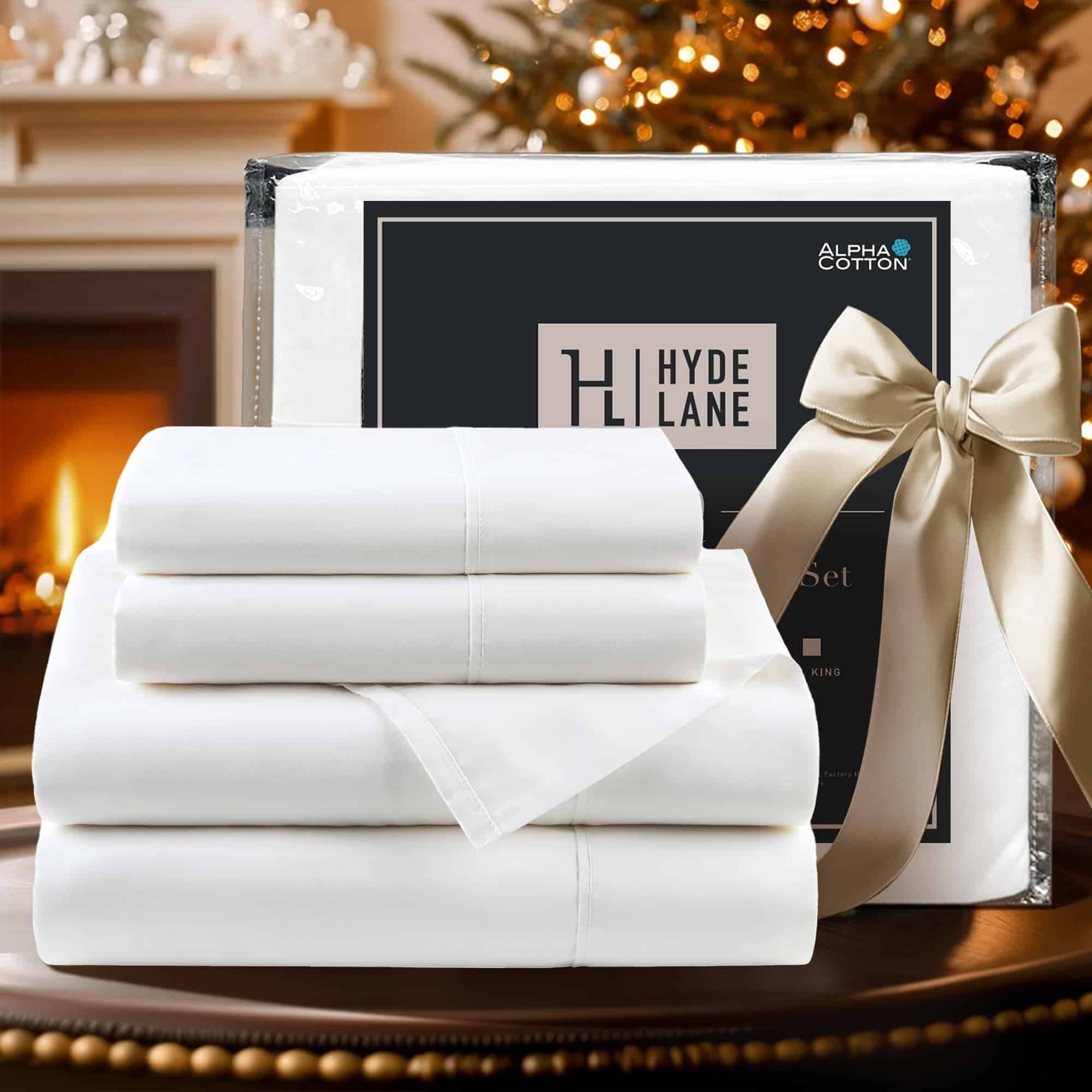 Juego de sábanas de tamaño completo Hyde Lane -Blanco