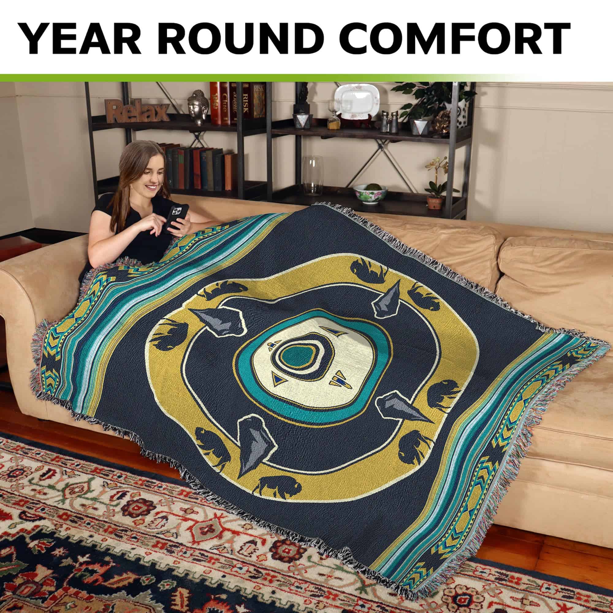 Manta Pure Country Weavers Call of The Wild Lakes - - Imagen 4