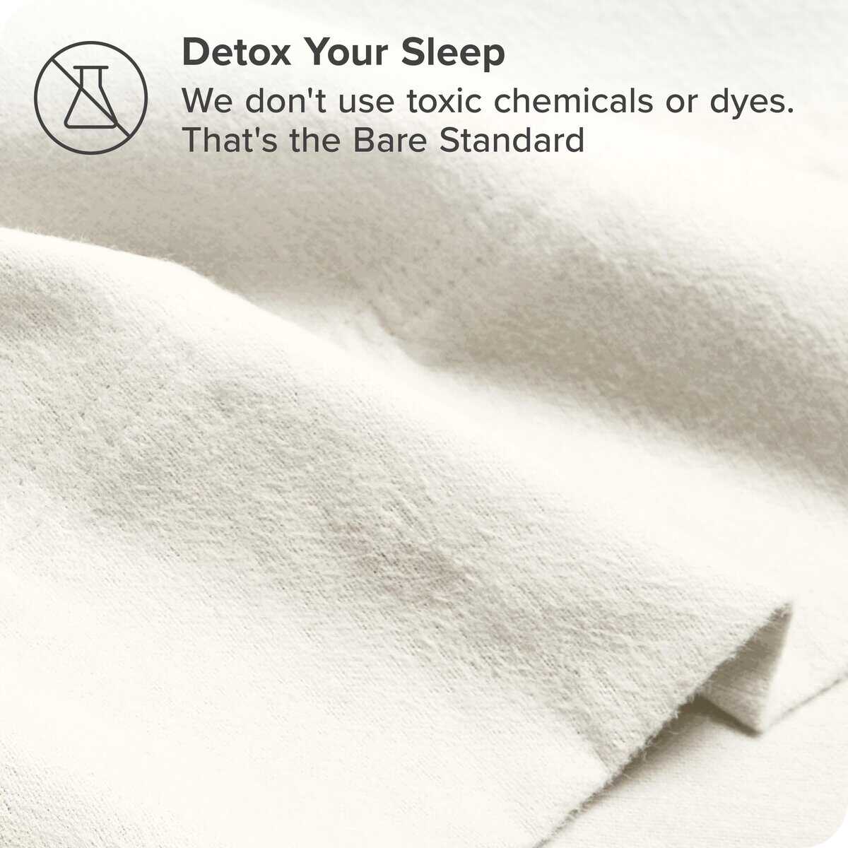 Juego de sábanas de franela de algodón orgánico -Crema - Imagen 6