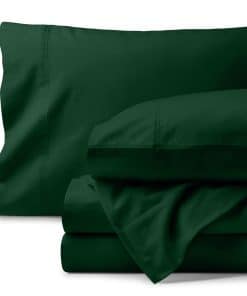 Juego de sábanas de franela de algodón orgánico -Verde Bosqu