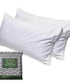 Protector de Almohada Blanco Tamaño King de la Colección