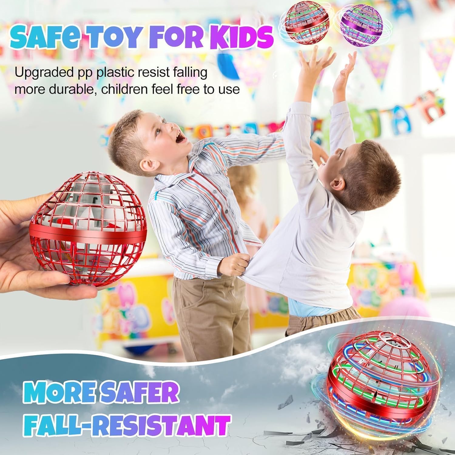 Juguete de Bola Voladora Espacial Mágica con LED, Bola - Imagen 3