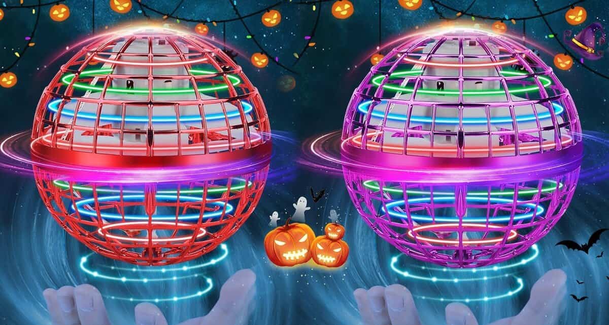 Juguete de Bola Voladora Espacial Mágica con LED, Bola