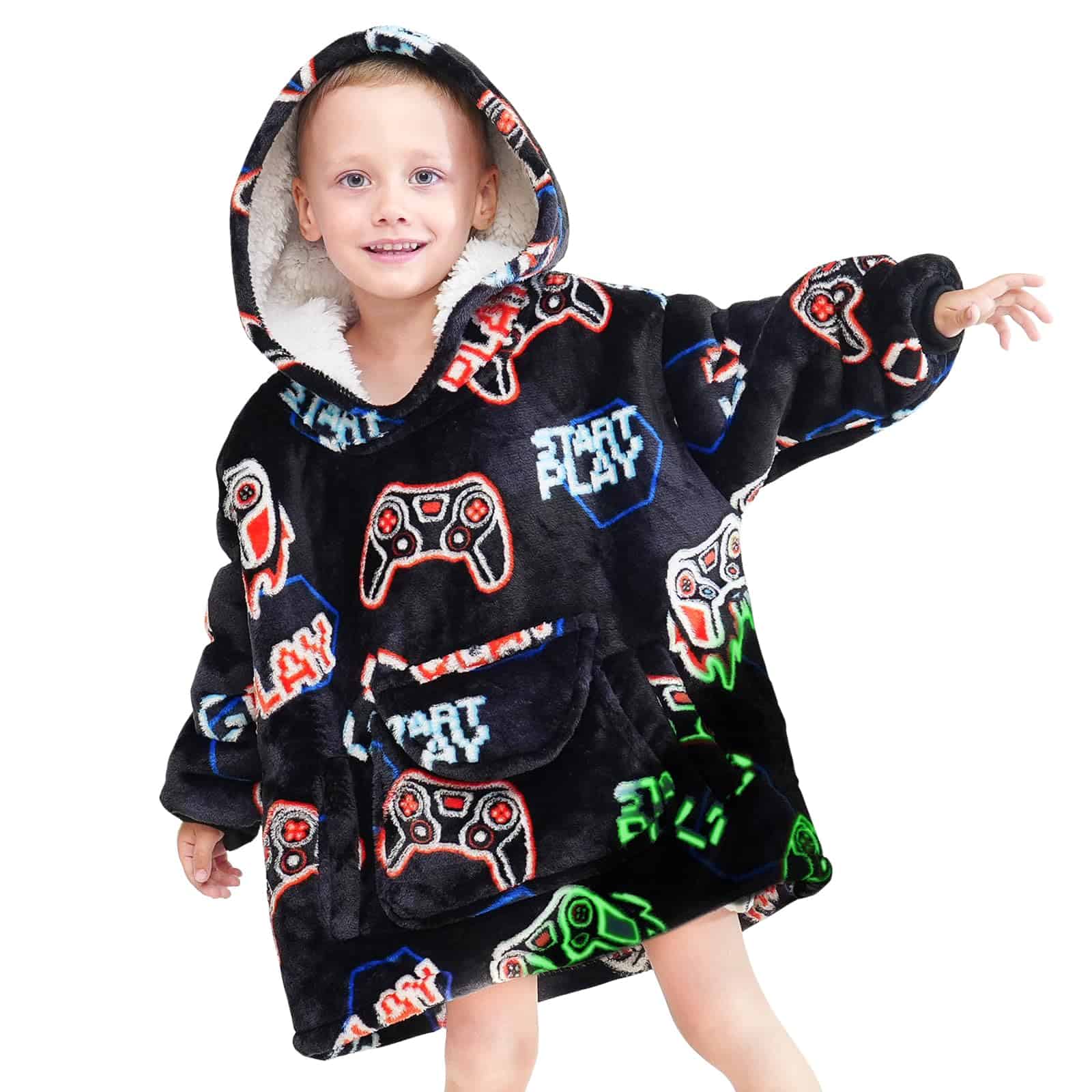 Manta con Capucha REXEO para Niños Regalo para Gamers Manta