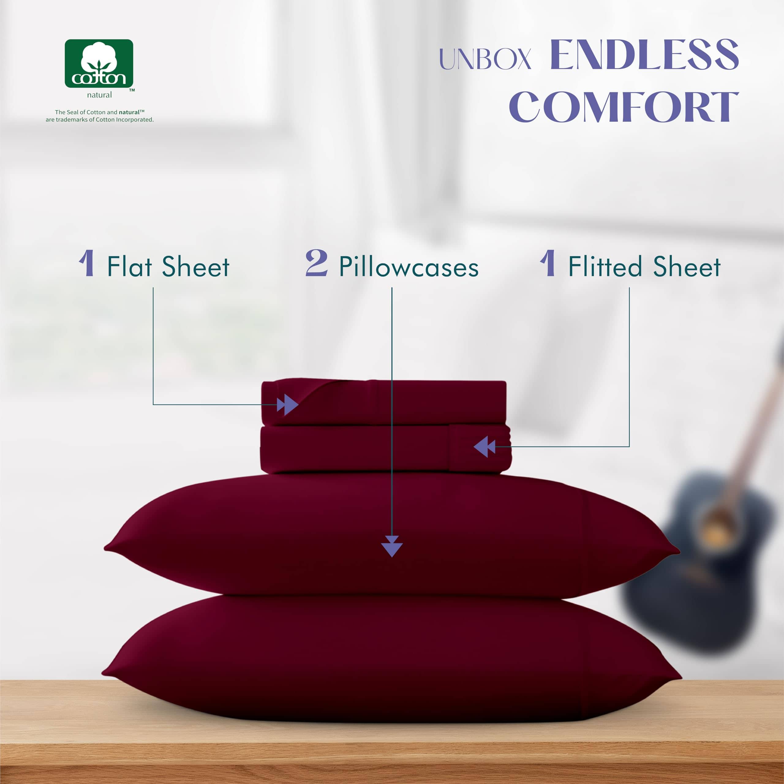 Juego de sábanas de algodón egipcio 100% de XOOX Linen para - Imagen 4