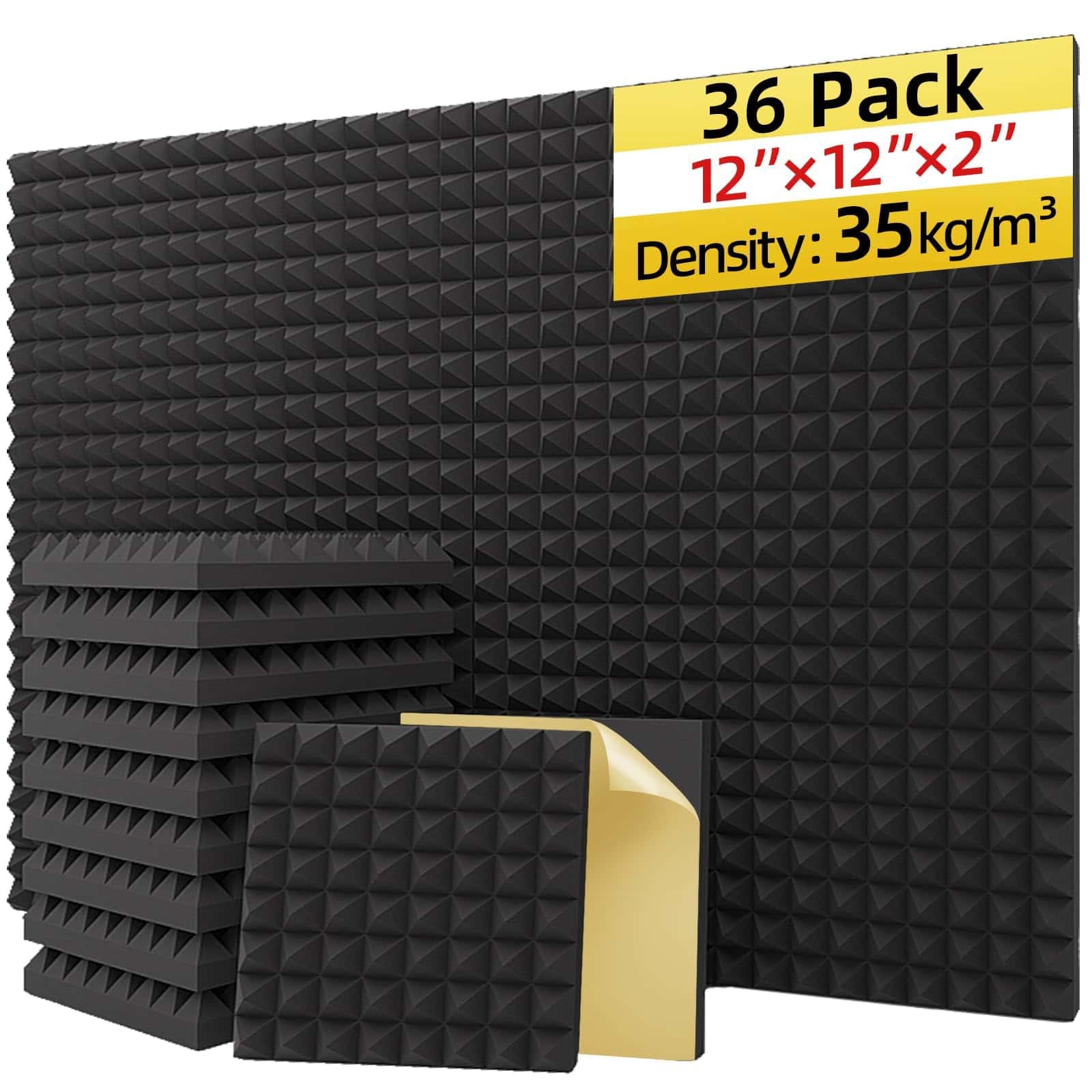 36 Pack Paneles de espuma insonorizante para pared con