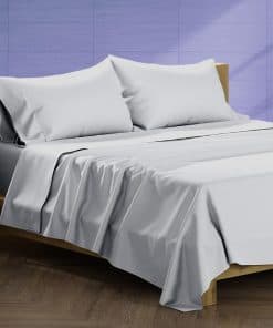 Juego de Sábanas de Algodón Egipcio 100% -Gris Claro