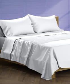 Juego de sábanas de algodón egipcio -Blanco