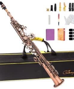 Saxofón Soprano Cadway Recto en Laca Dorada para