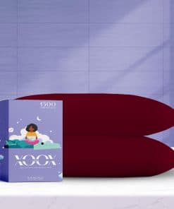 Fundas de Almohada de Seda de Algodón Egipcio XOOX, Juego