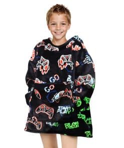 Manta con capucha de videojuegos para niños sudadera con