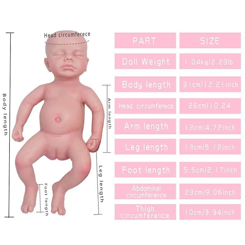 Muñeco de bebé renacido de AuroraVita Muñeco de silicona - Imagen 3