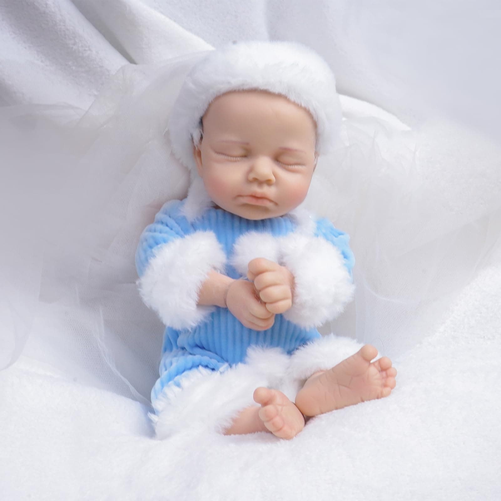Muñeco de bebé renacido de AuroraVita Muñeco de silicona - Imagen 6