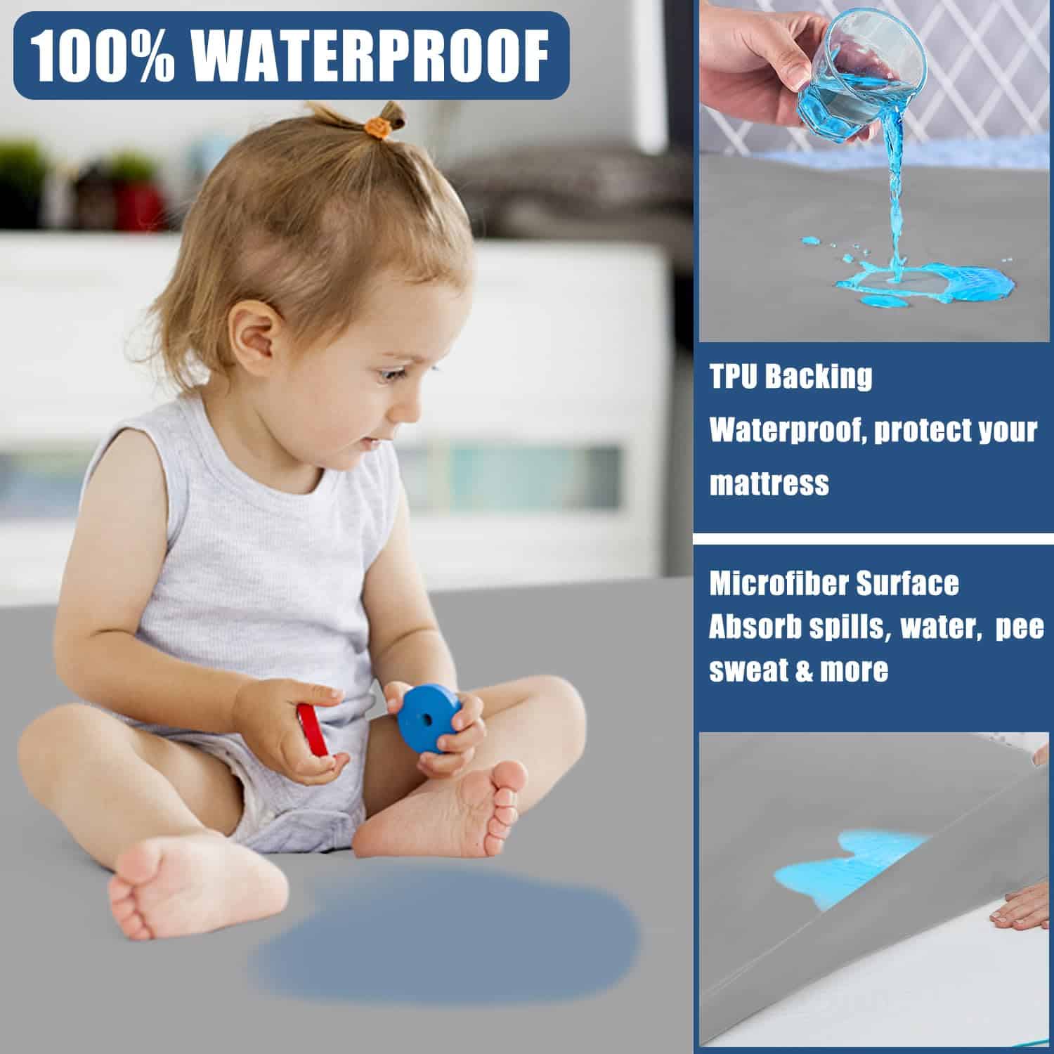 Protector de Colchón Impermeable Queen Size JamRest de 1 - Imagen 3