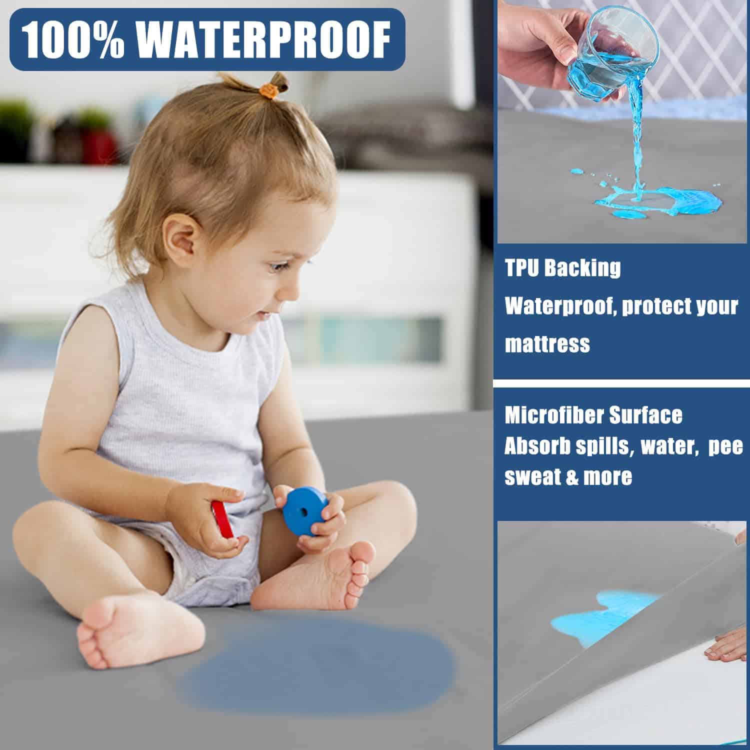 Protector de colchón impermeable Queen Size de 1 paquete - Imagen 3