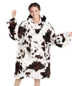 Manta con Capucha de Vaca de KIVEE, Manta de Forro Polar