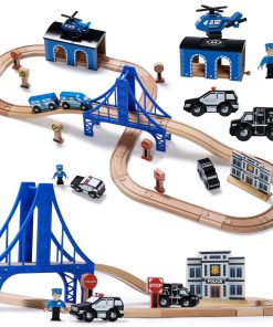 Set de Tren de Madera SainSmart Jr. - Set de Policía
