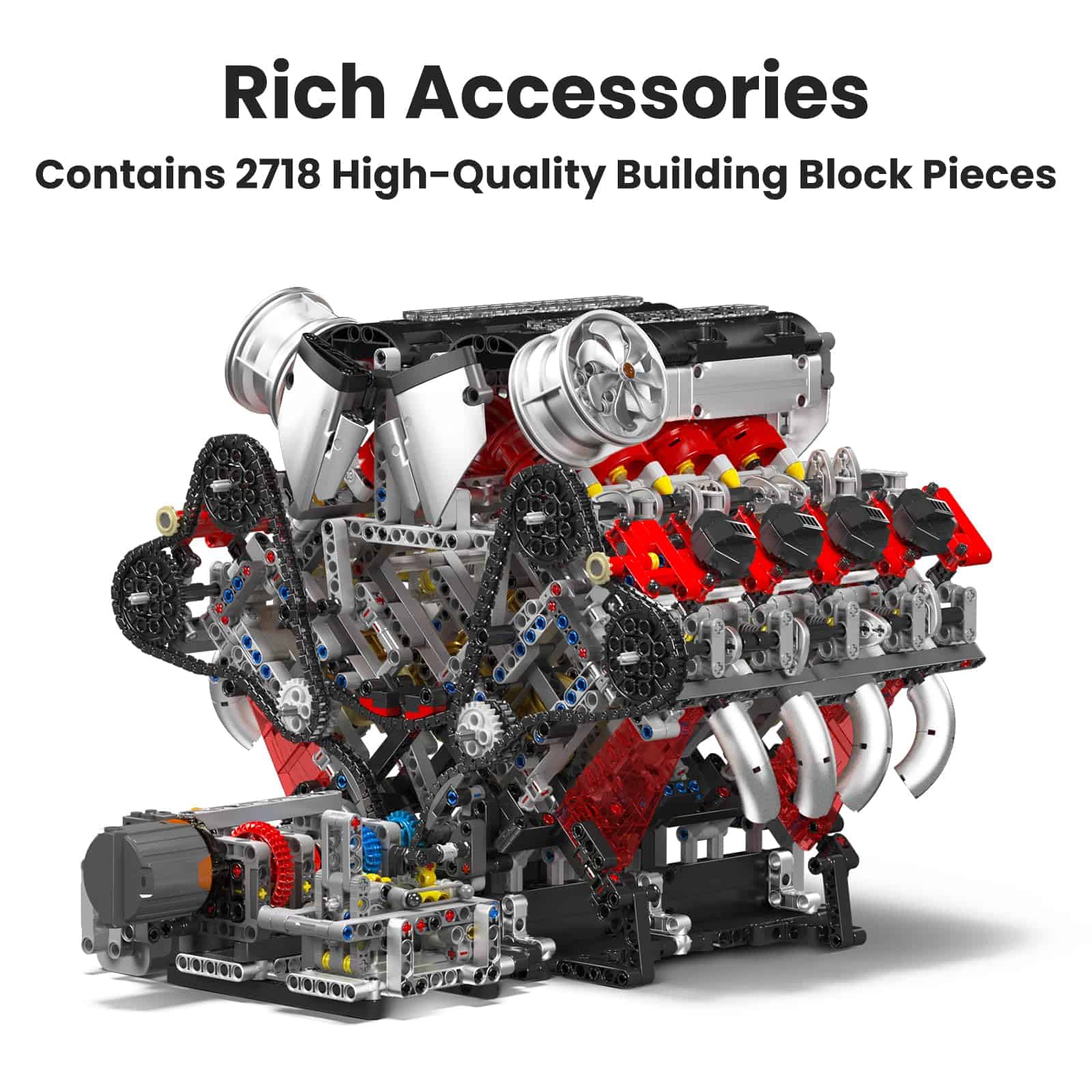 Juego de Construcción de Juguetes Mould King V8 Engine, - Imagen 5