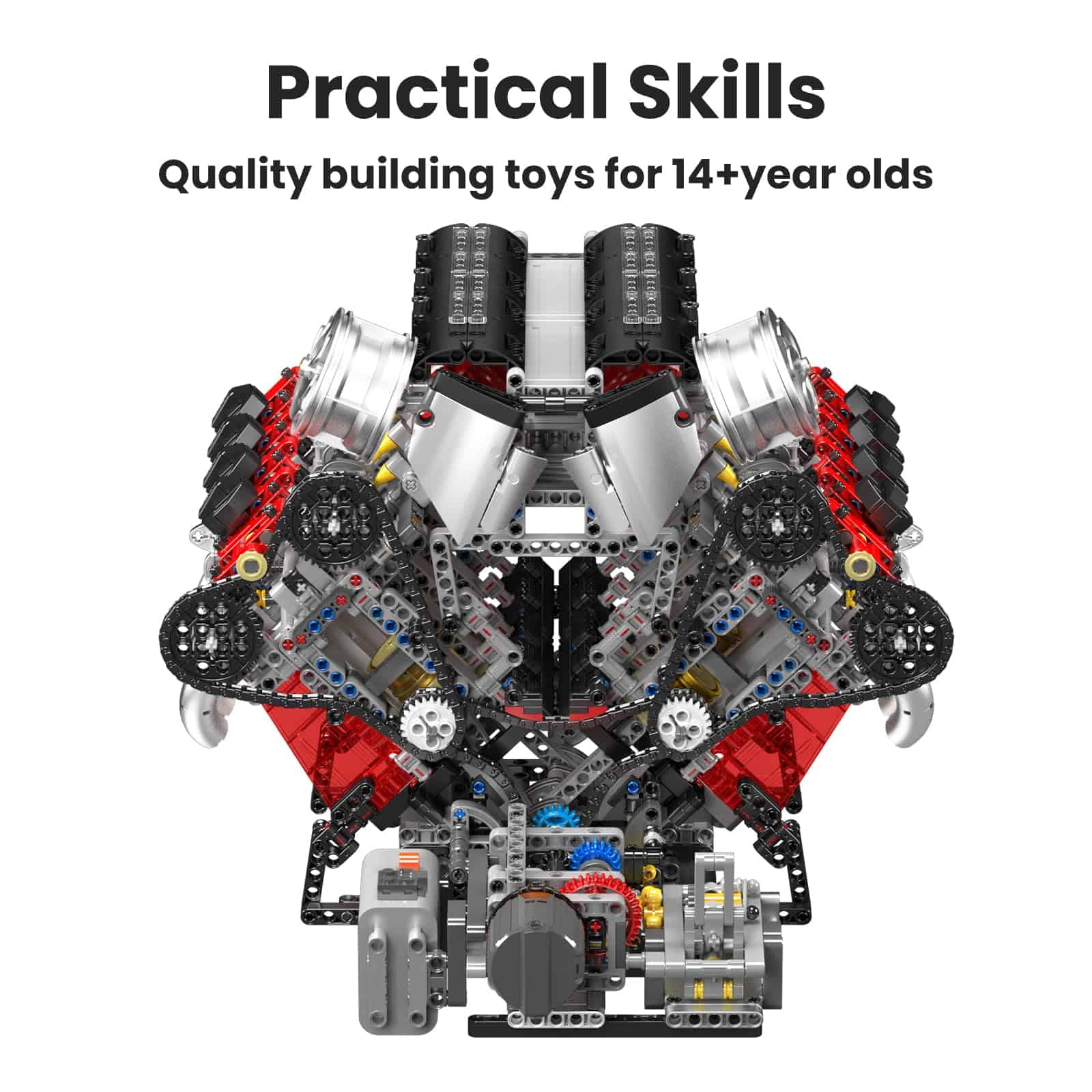 Juego de Construcción de Juguetes Mould King V8 Engine, - Imagen 6