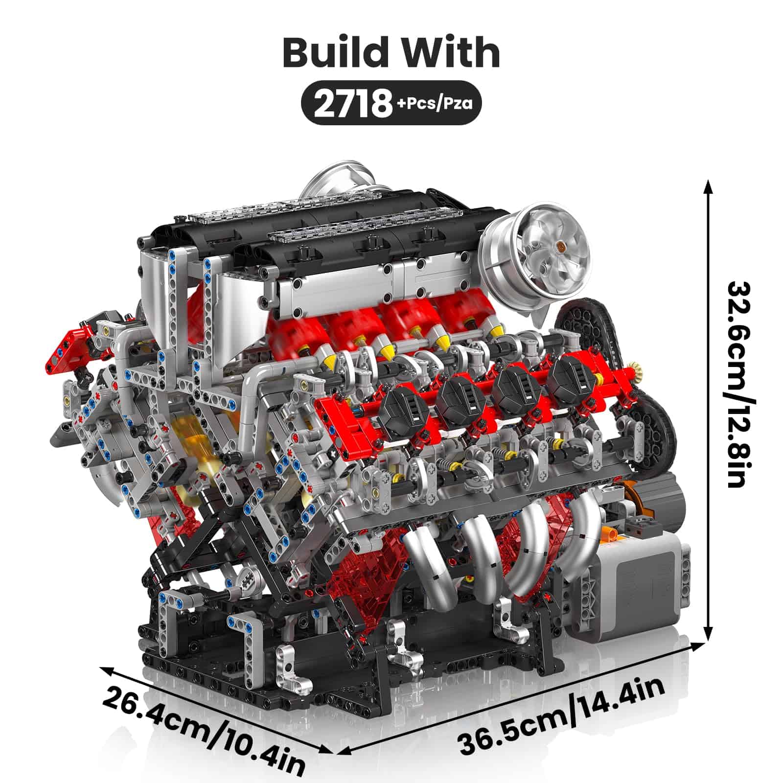 Juego de Construcción de Juguetes Mould King V8 Engine, - Imagen 3
