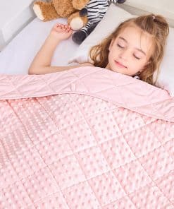 Manta ponderada para niños de 3 lb en rosa - Manta de lana