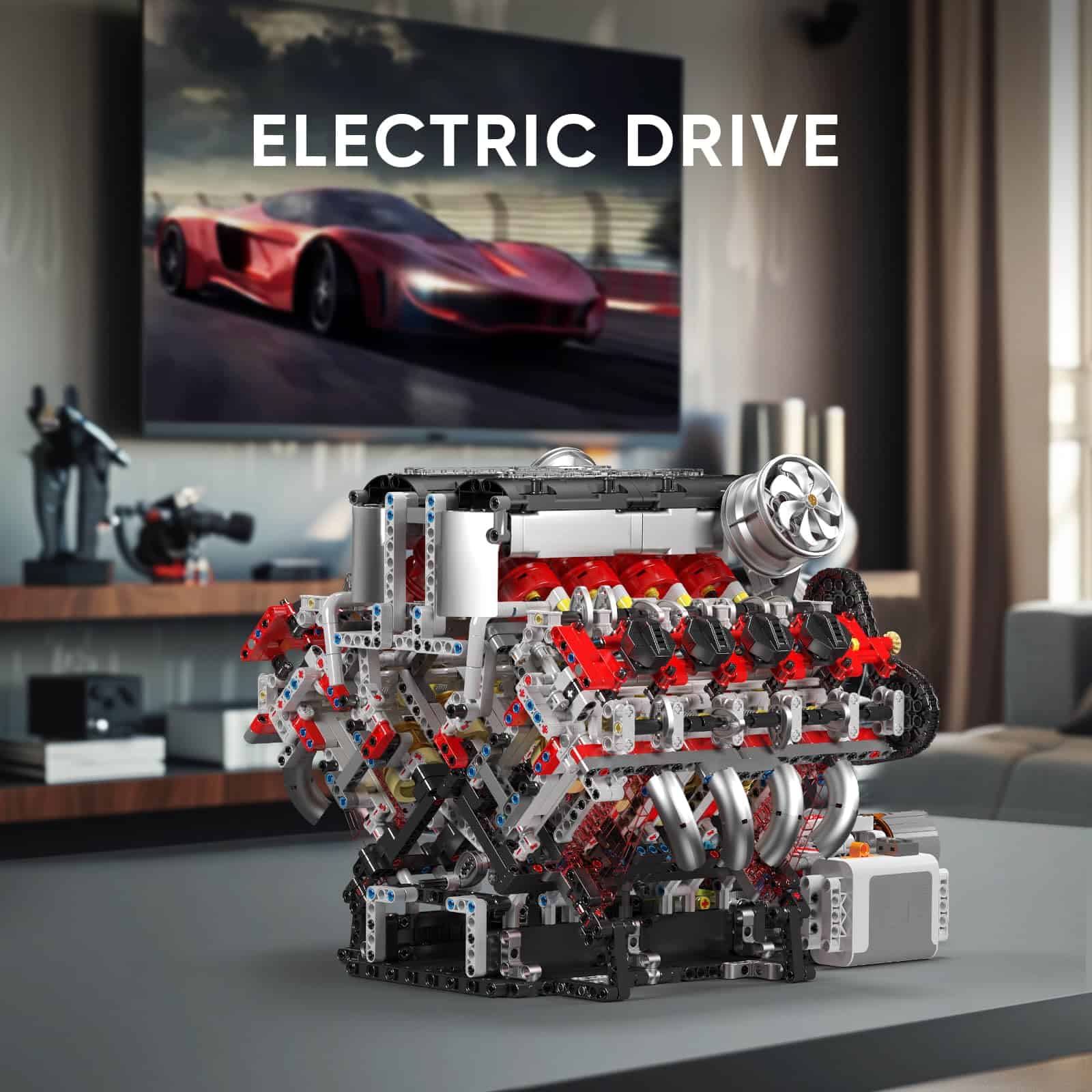 Juego de bloques de construcción del motor V8 Mould King, - Imagen 3