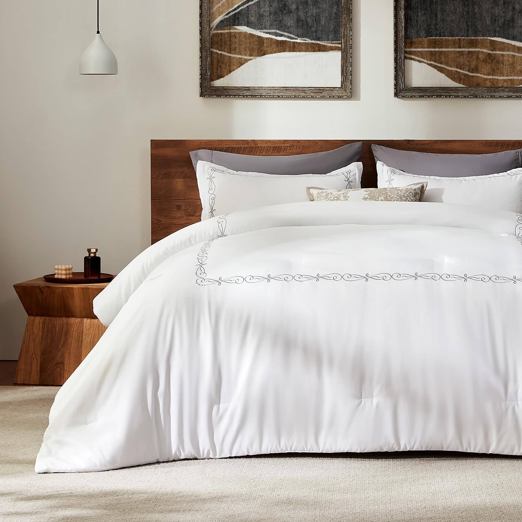 Set de edredón SLEEP ZONE Queen, -Elegante Scroll