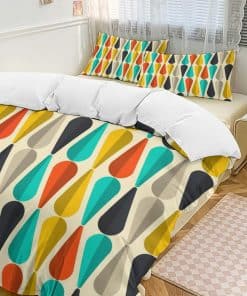 Juego de Funda Nórdica de Estilo Mid Century con Estampado