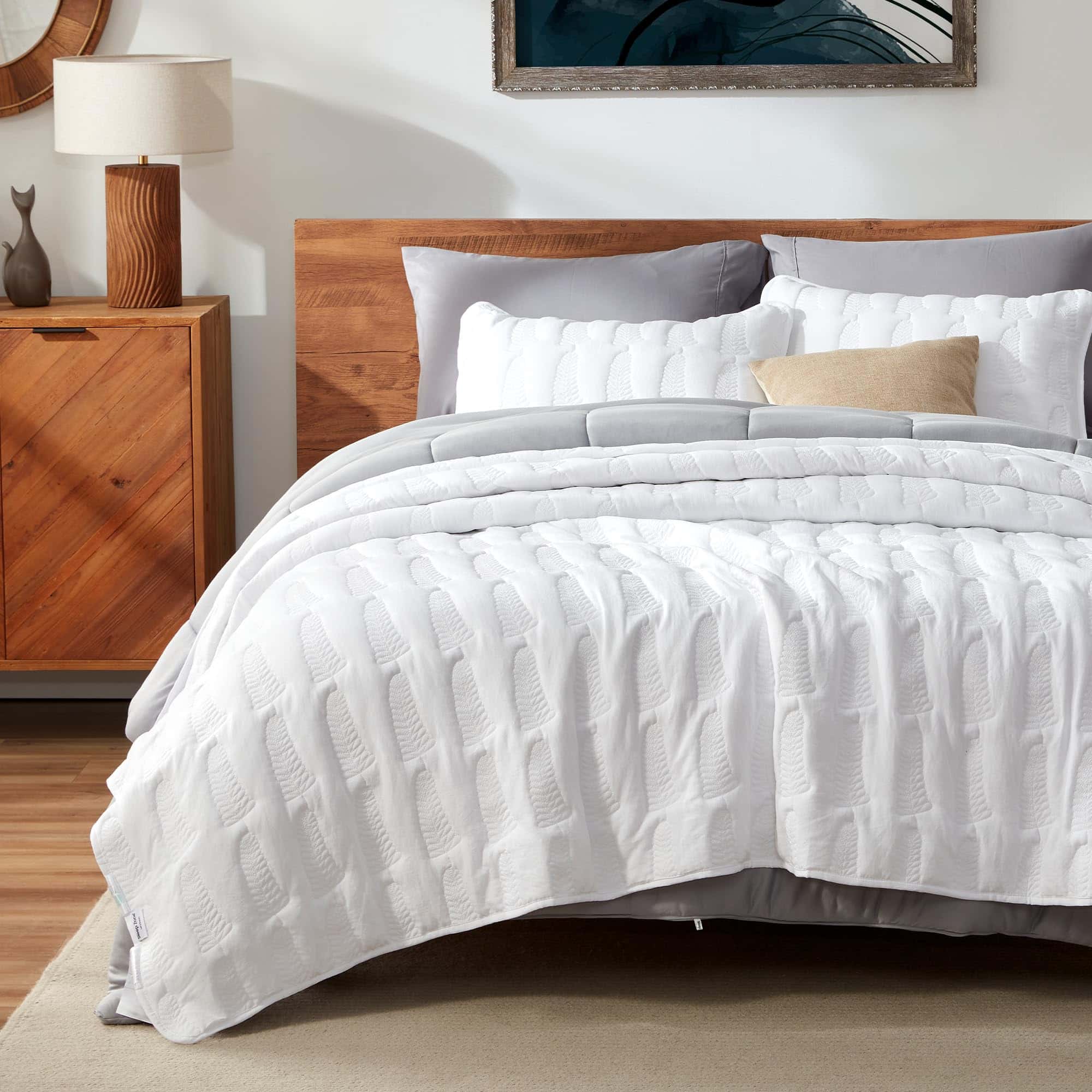 Juego de edredones SLEEP ZONE, cubrecamas -Blanco