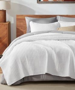 Juegos de Edredón SLEEP ZONE, Colchas -Blanco Línea Recta