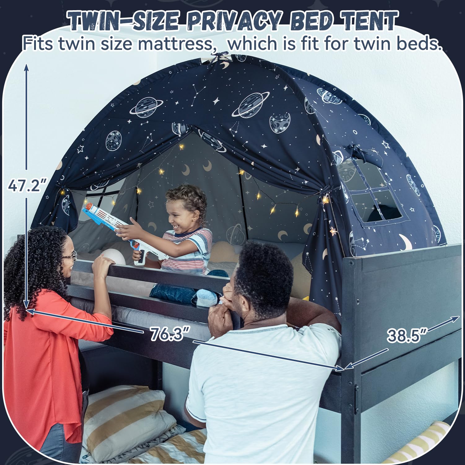 Carpa para Cama Individual, Carpa Espacial para Cama - Imagen 8