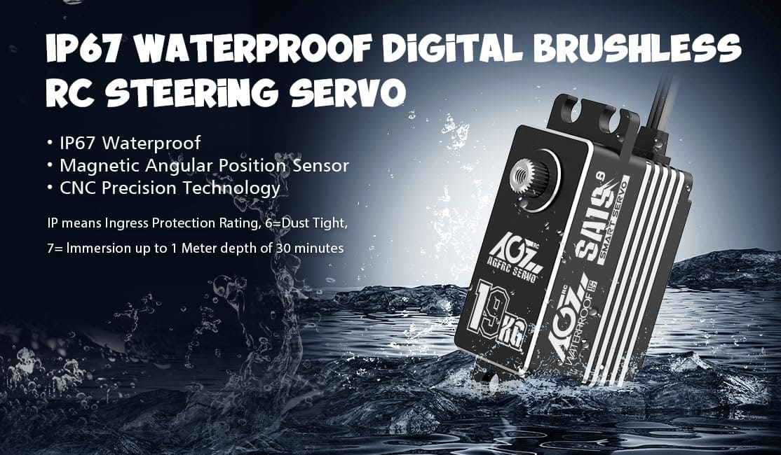 AGFRC 19KG Servo de Dirección Inteligente Negro de Gran - Imagen 8