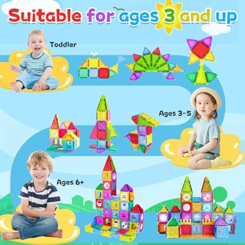 Bloques Magnéticos, Set de 110PCS de Construcción con - Imagen 3