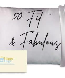 Funda de Almohada de Seda Real de Lujo para 50 Cumpleaños -