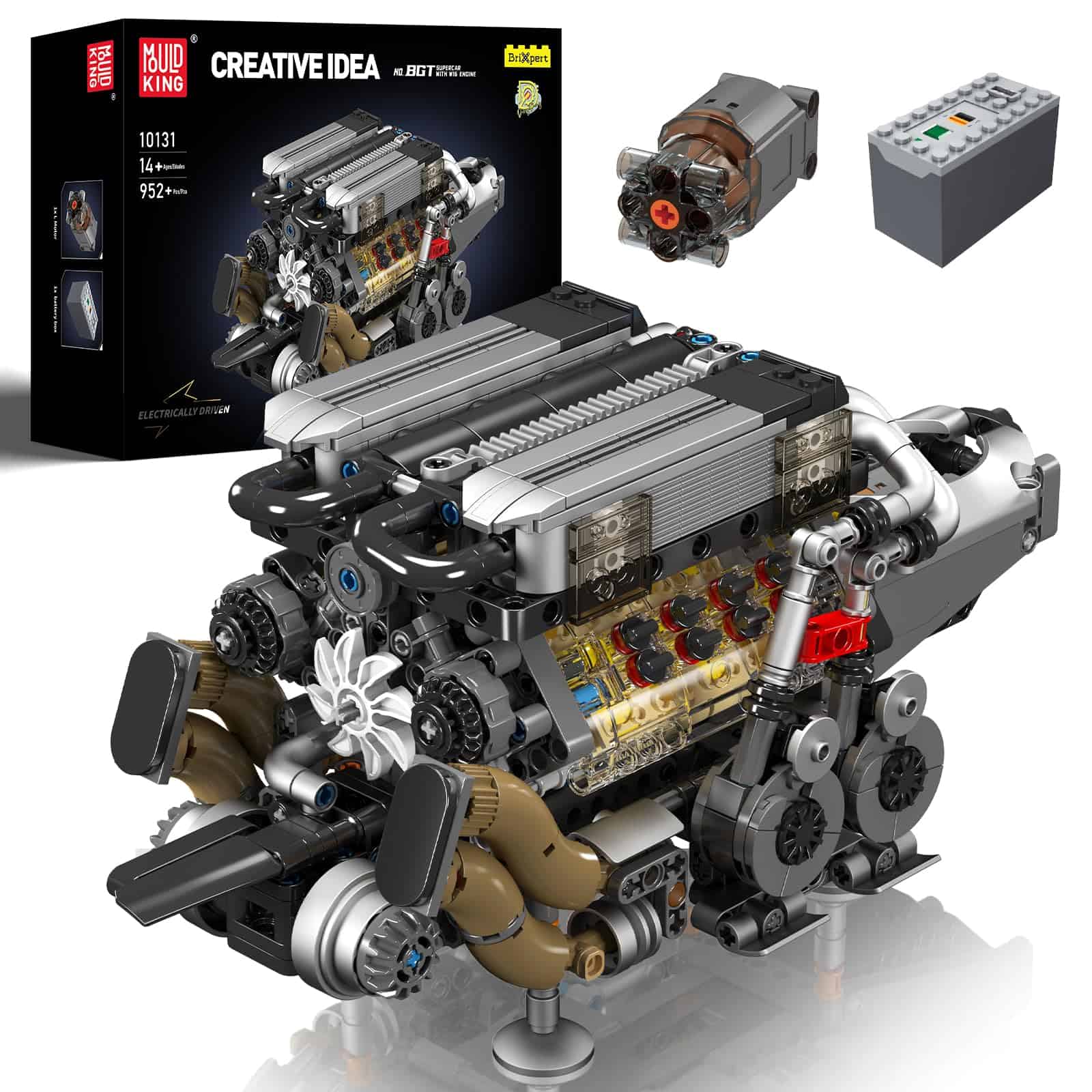 Set de Bloques de Construcción del Motor Mould King W16,