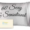 Funda de Almohada de Seda Real para el 60 Cumpleaños -