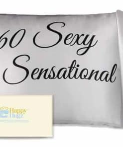 Funda de Almohada de Seda Real para el 60 Cumpleaños -