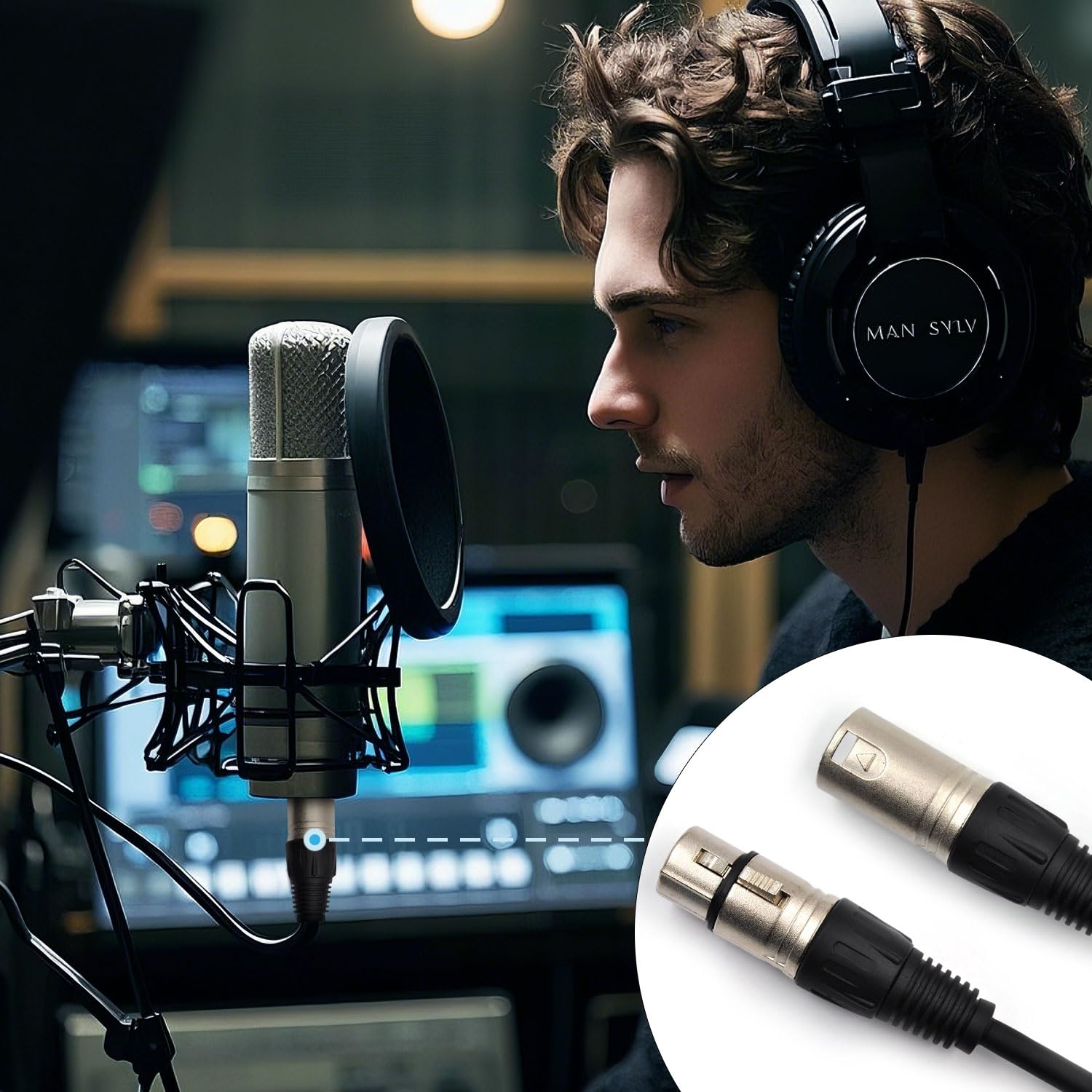 Zhupoub (Paquete de 4) Cable de Micrófono XLR de 50 Pies, - Imagen 4