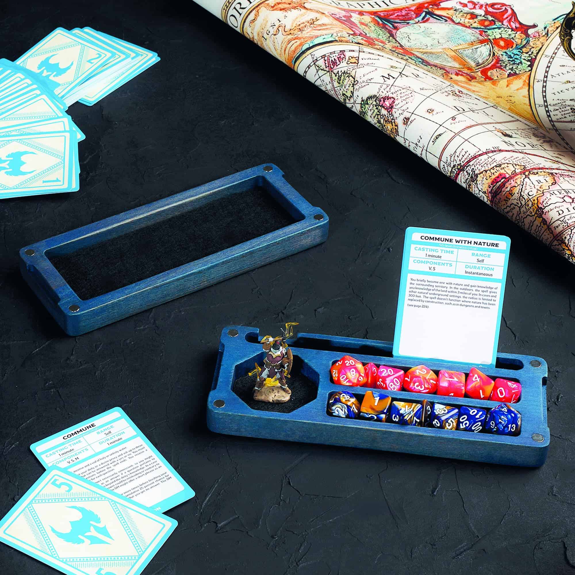 Caja de dados de madera WEASELCRAFTCO - Bandeja y -Natural - Imagen 7