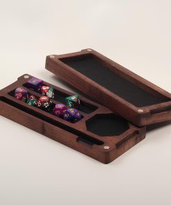 Caja de dados de madera WEASELCRAFTCO - Bandeja y -Brown