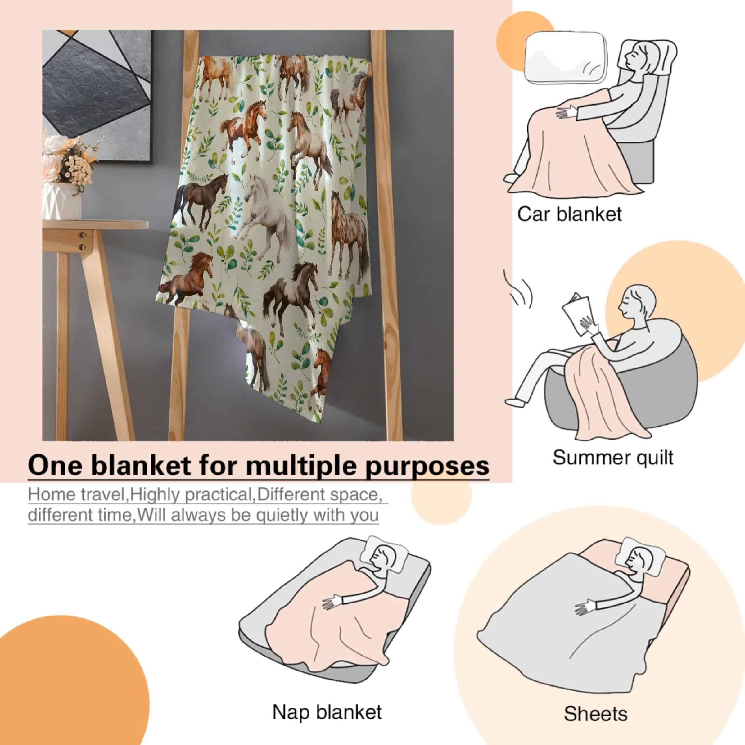 Manta de Caballo Regalo para Amantes de Caballos para Niñas - Imagen 9