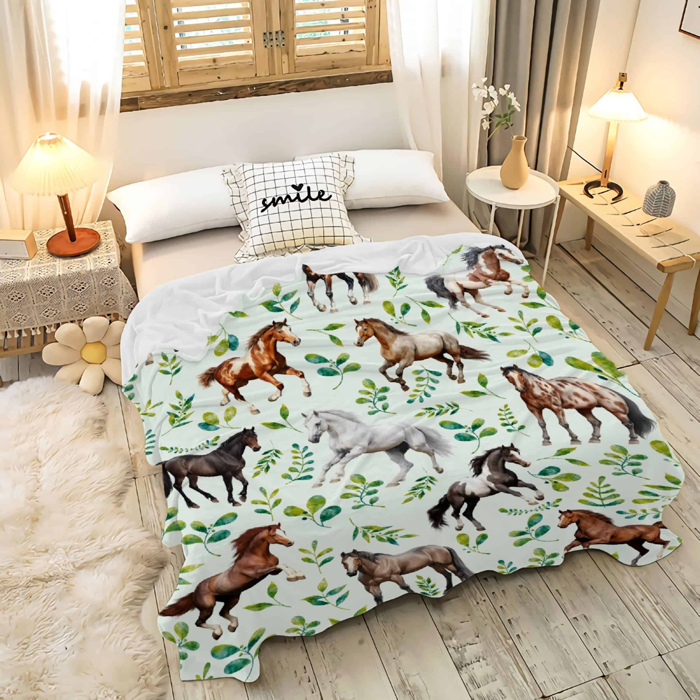 Manta de Caballo Regalo para Amantes de Caballos para Niñas - Imagen 7