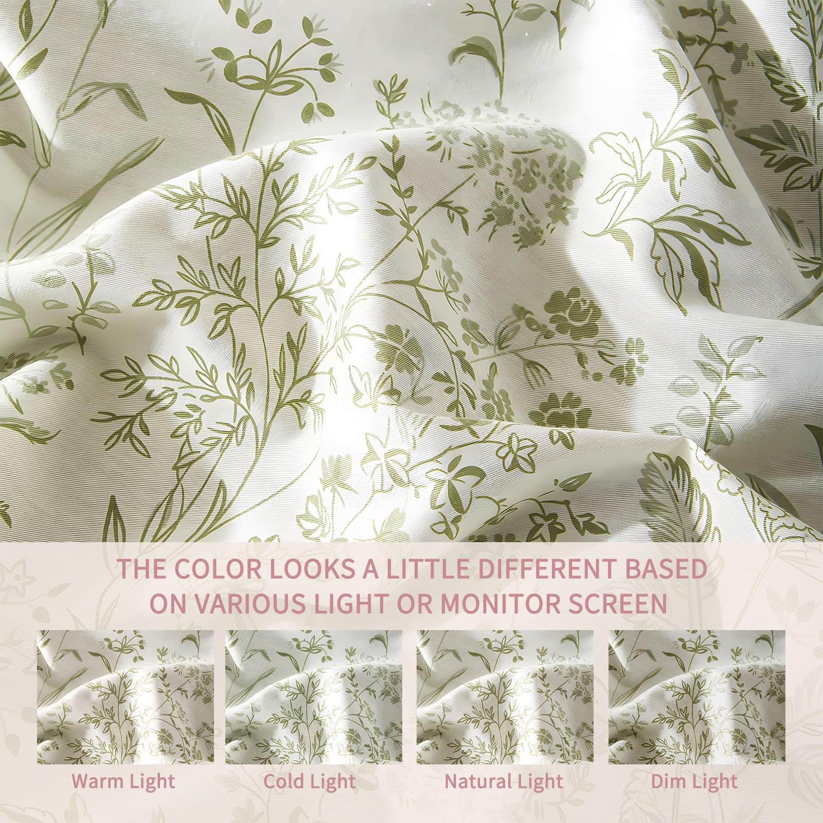 Juego de Funda Nórdica de Hojas Verdes Rvciby Tamaño Queen, - Imagen 7