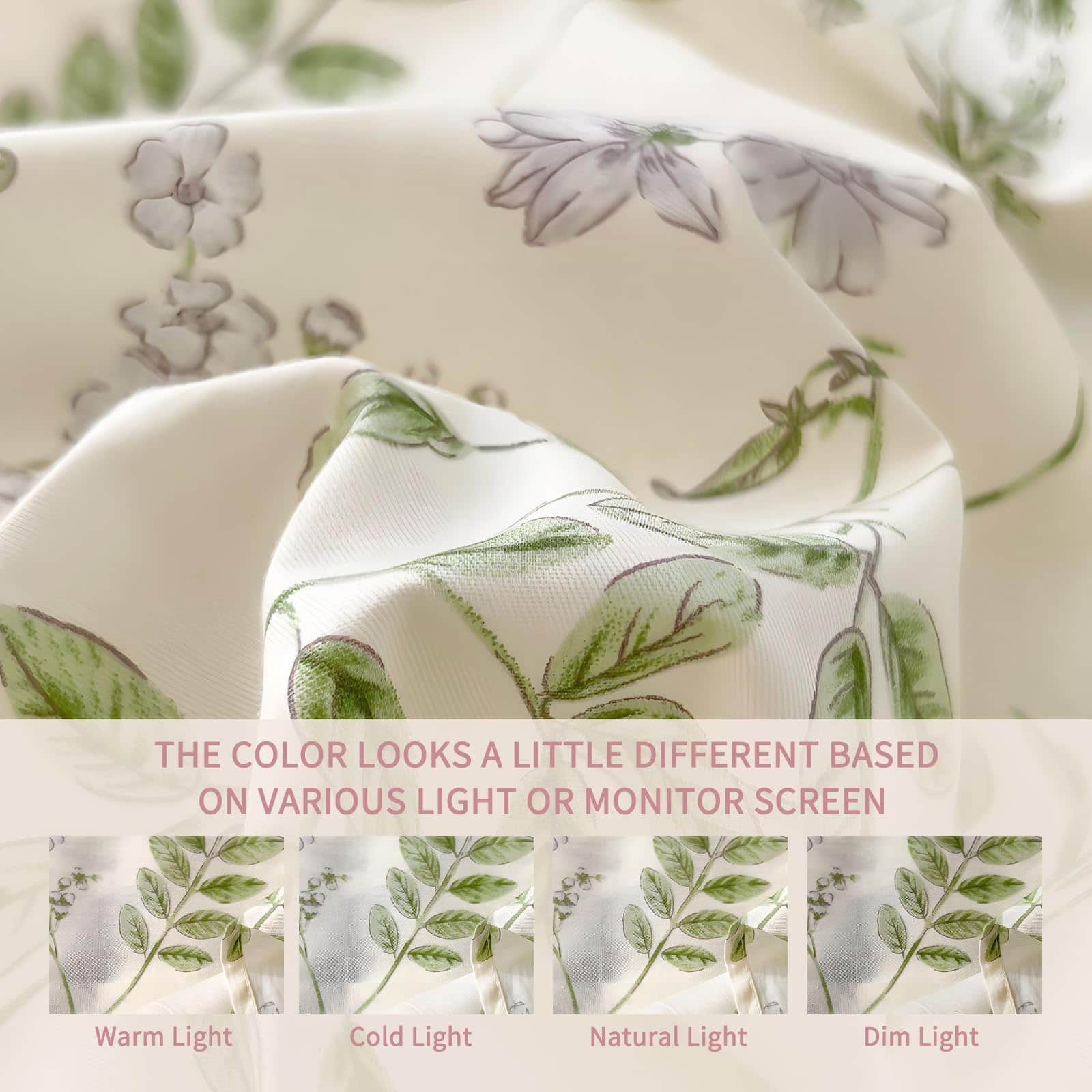 Rvciby Juego de Funda nórdica Floral Tamaño Queen, 100% - Imagen 6