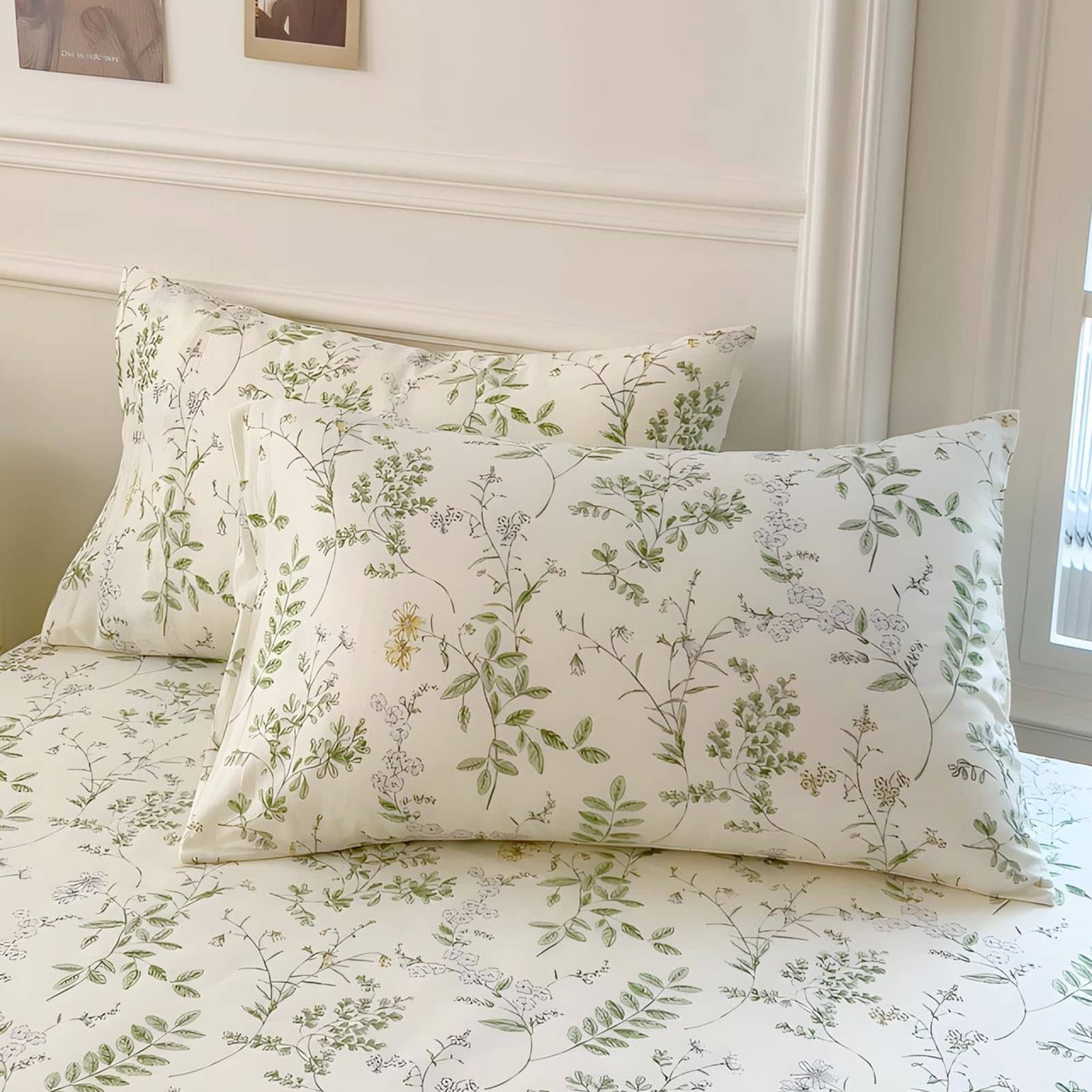 Rvciby Juego de Funda nórdica Floral Tamaño Queen, 100% - Imagen 8